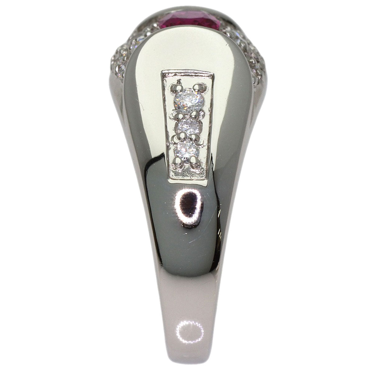 0.34ct Ruby Diamond Ring Platinum PT900 6.1g　Ladies