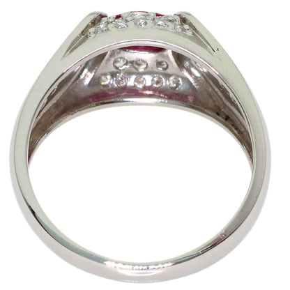 0.34ct Ruby Diamond Ring Platinum PT900 6.1g　Ladies