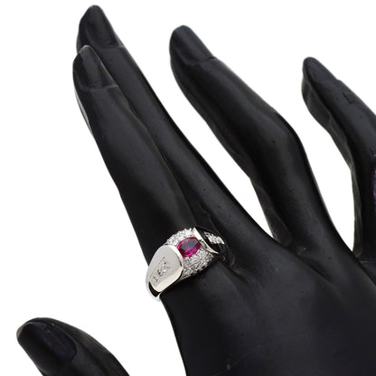 0.34ct Ruby Diamond Ring Platinum PT900 6.1g　Ladies
