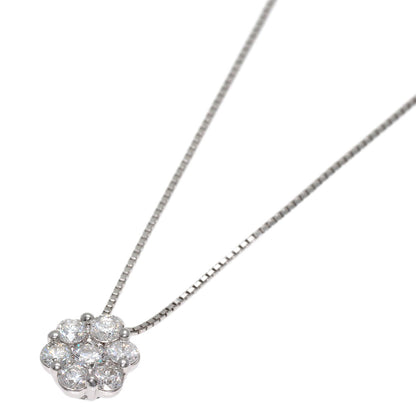 0.5ct Diamond Necklace K18 White Gold 3.1g　Ladies