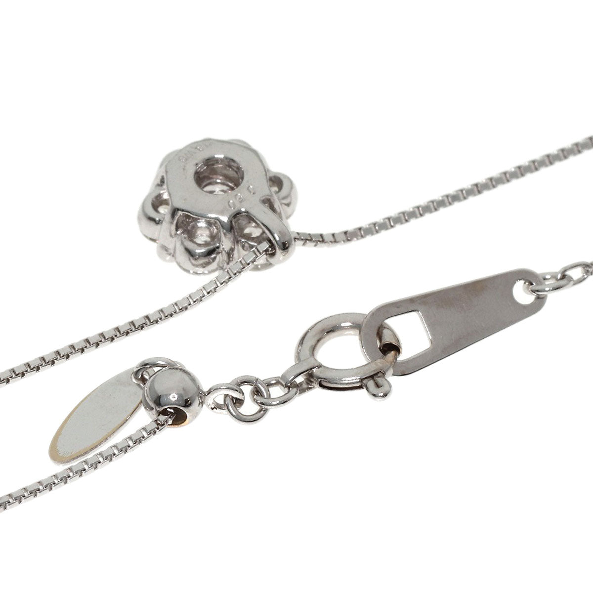 0.5ct Diamond Necklace K18 White Gold 3.1g　Ladies