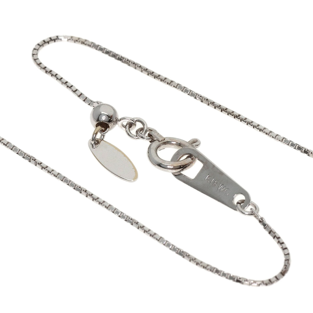 0.5ct Diamond Necklace K18 White Gold 3.1g　Ladies