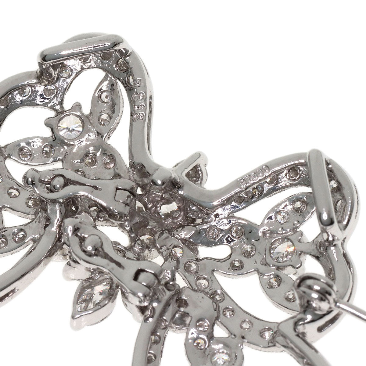 2.12ct Diamond Brooch Platinum PT900 12.48g　Ladies