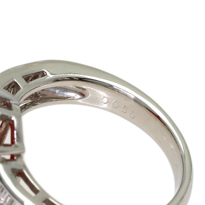 4.086ct Coral Coral Diamond Ring Platinum PT900 10.94g　Ladies