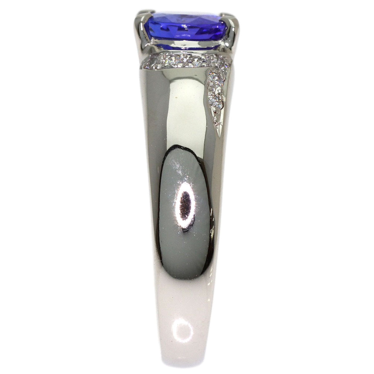 1.25ct Tanzanite Diamond Ring Platinum PT900 8.41g　Ladies
