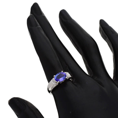 1.25ct Tanzanite Diamond Ring Platinum PT900 8.41g　Ladies