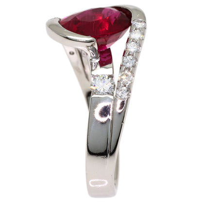 3.44ct Ruberite diamond Ring Platinum PT900 10.45g　Ladies
