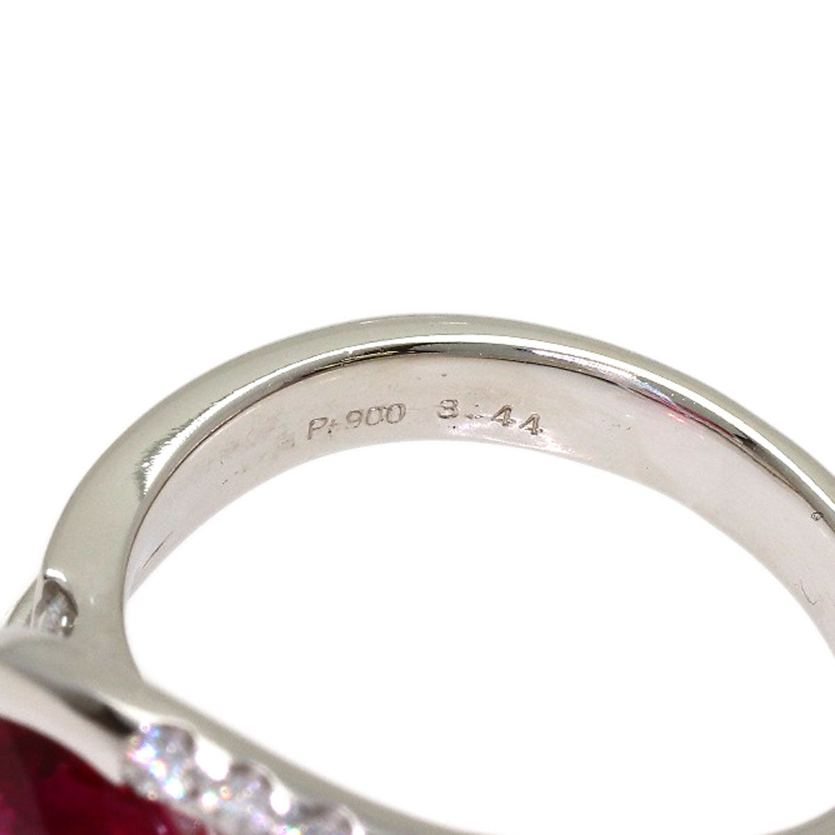 3.44ct Ruberite diamond Ring Platinum PT900 10.45g　Ladies