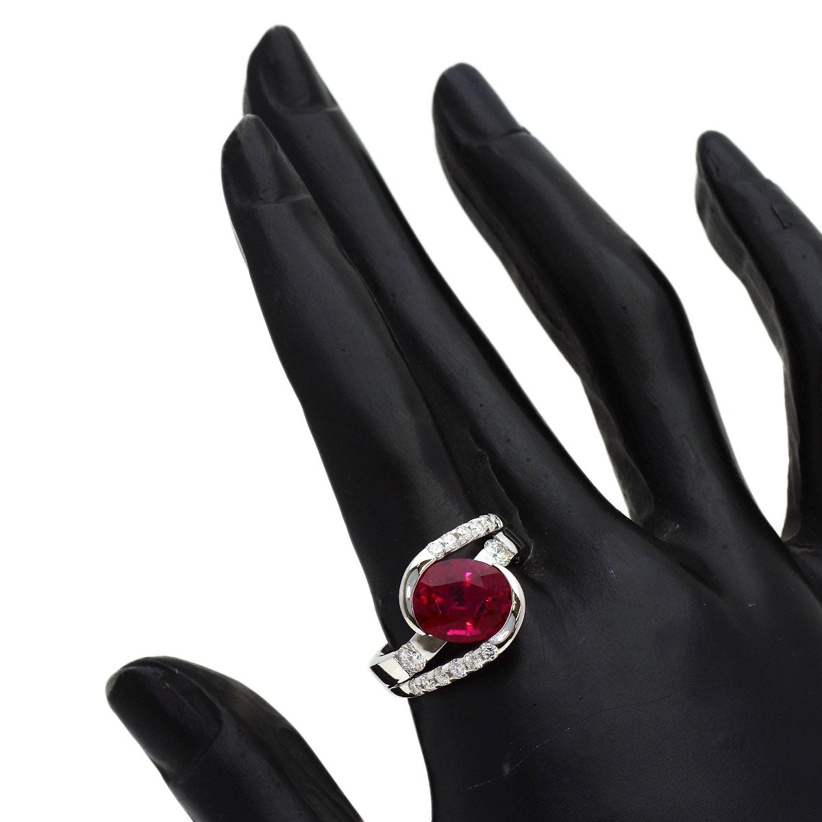 3.44ct Ruberite diamond Ring Platinum PT900 10.45g　Ladies