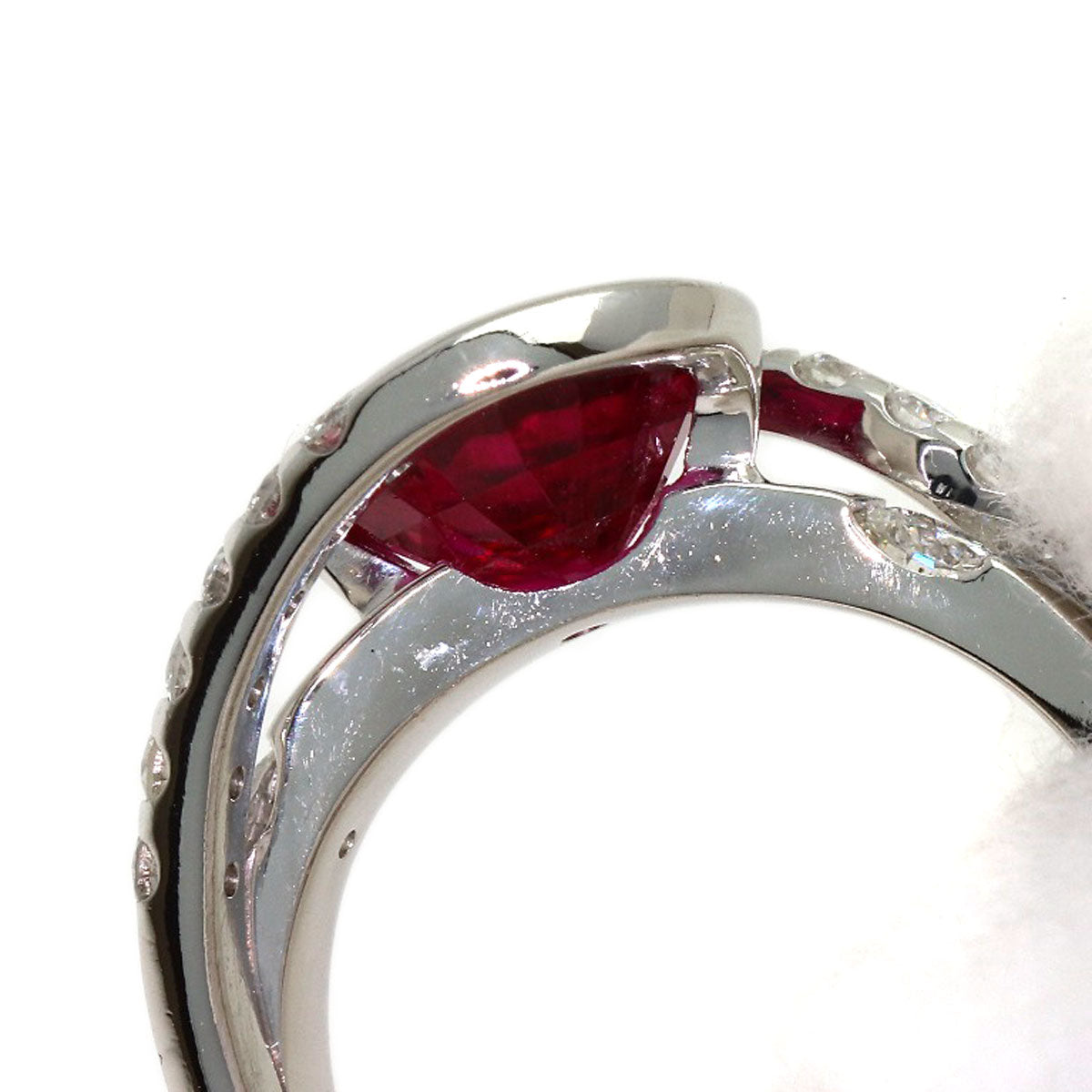 3.44ct Ruberite diamond Ring Platinum PT900 10.45g　Ladies