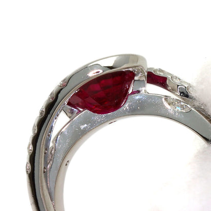 3.44ct Ruberite diamond Ring Platinum PT900 10.45g　Ladies
