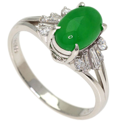 1.66ct Jade Jade stone Diamond Ring Platinum PT900 4.55g　Ladies