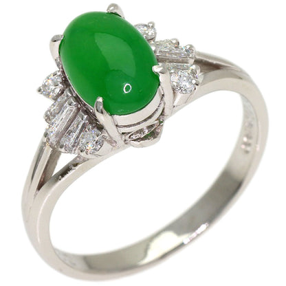 1.66ct Jade Jade stone Diamond Ring Platinum PT900 4.55g　Ladies
