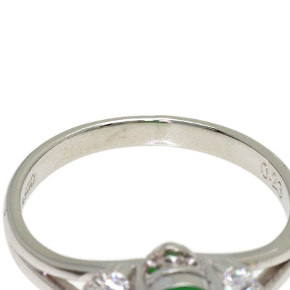 1.66ct Jade Jade stone Diamond Ring Platinum PT900 4.55g　Ladies