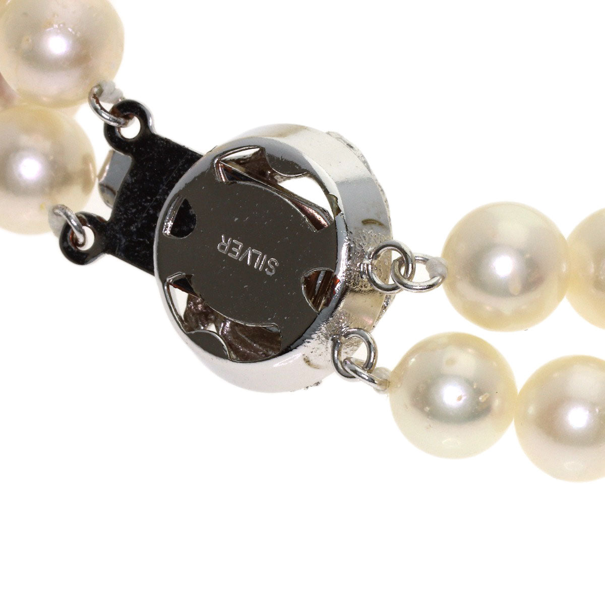 Akoya Pearl Pearl 2 series Necklace Silver 63.9g　Ladies