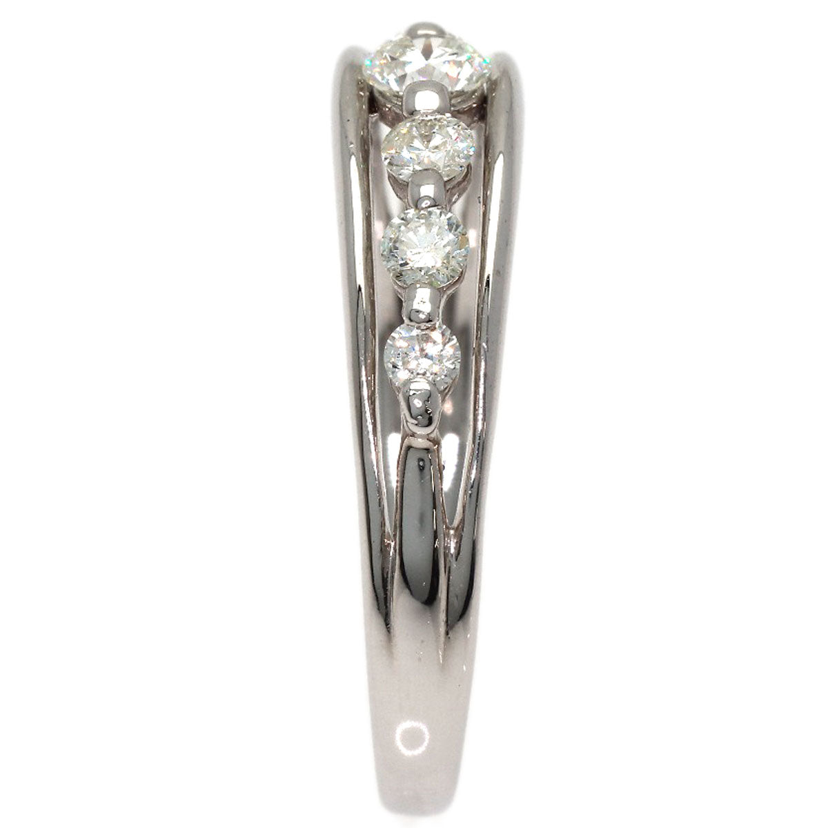 0.5ct Diamond Ring K18 White Gold 2.8g　Ladies