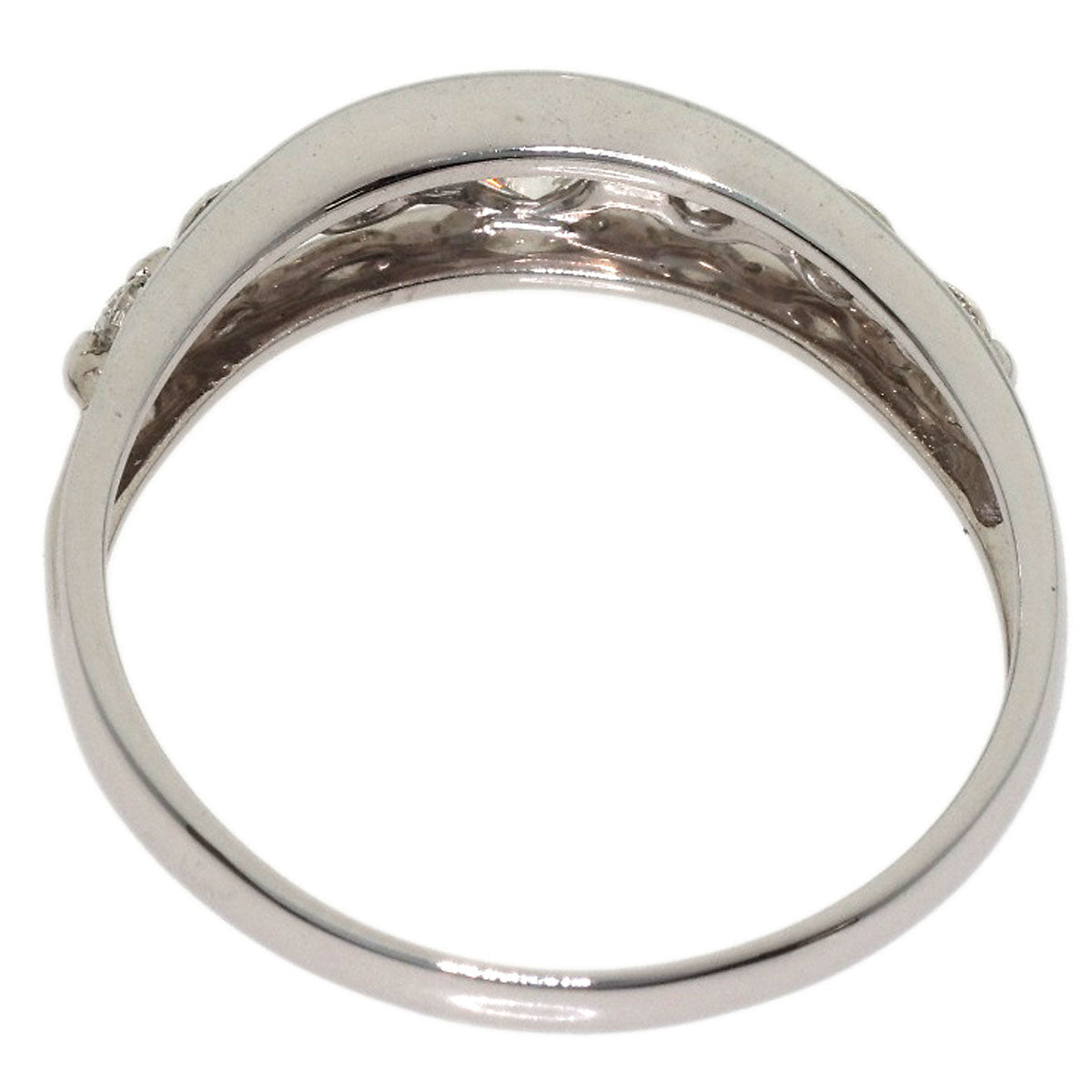 0.5ct Diamond Ring K18 White Gold 2.8g　Ladies