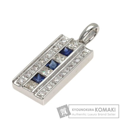 0.35ct Sapphire Diamond Pendant top Platinum PT900 3.6g　Ladies
