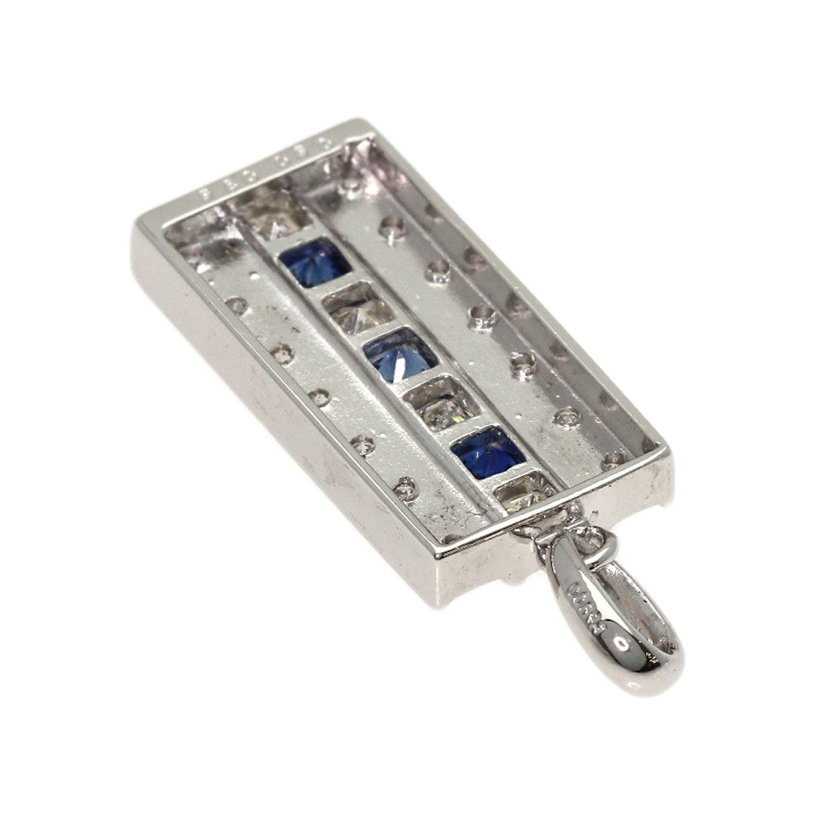 0.35ct Sapphire Diamond Pendant top Platinum PT900 3.6g　Ladies