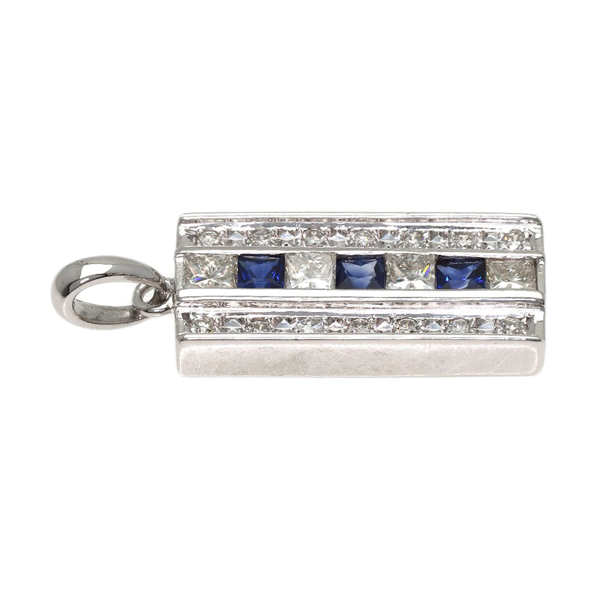 0.35ct Sapphire Diamond Pendant top Platinum PT900 3.6g　Ladies