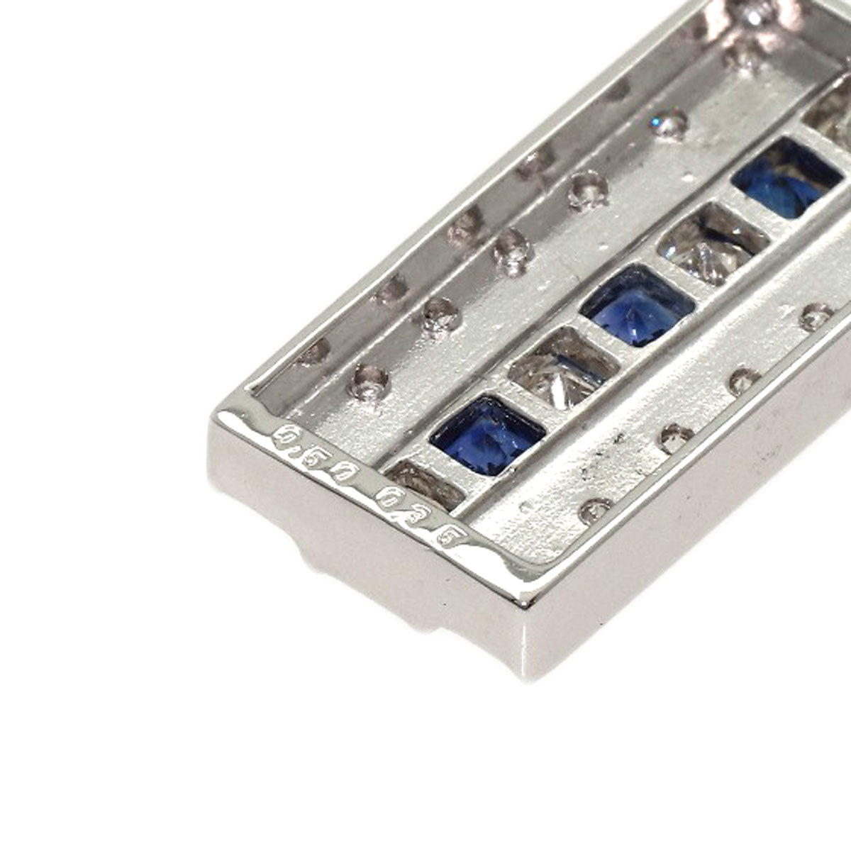 0.35ct Sapphire Diamond Pendant top Platinum PT900 3.6g　Ladies