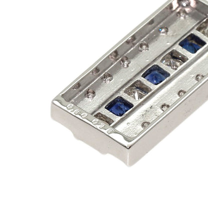 0.35ct Sapphire Diamond Pendant top Platinum PT900 3.6g　Ladies
