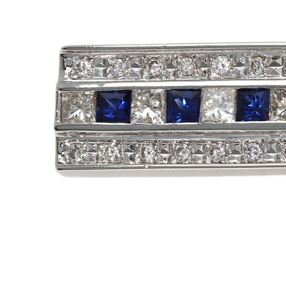 0.35ct Sapphire Diamond Pendant top Platinum PT900 3.6g　Ladies