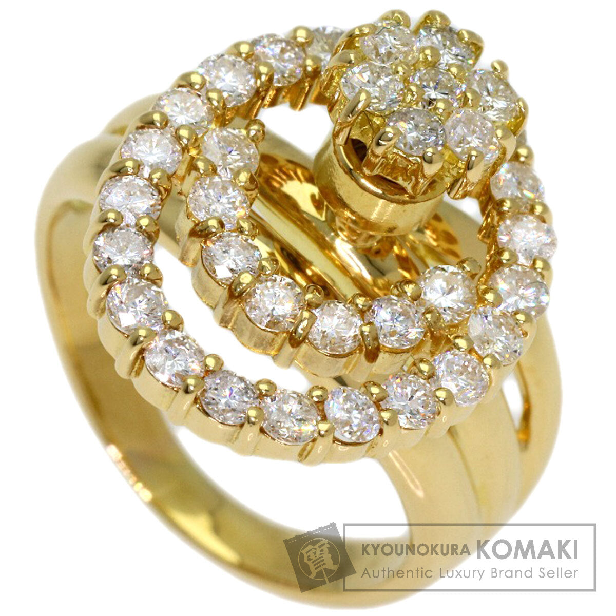 1ct Diamond Ring K18 Yellow Gold 6.4g　Ladies