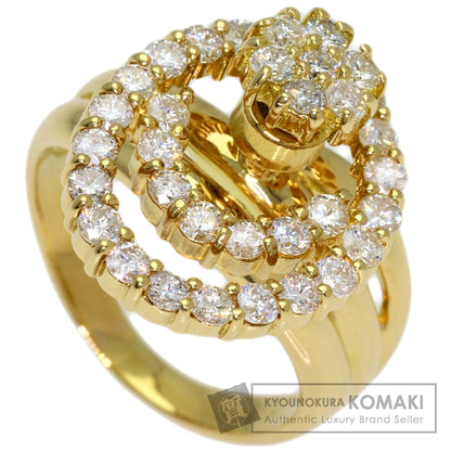 1ct Diamond Ring K18 Yellow Gold 6.4g　Ladies