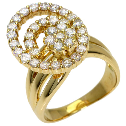 1ct Diamond Ring K18 Yellow Gold 6.4g　Ladies