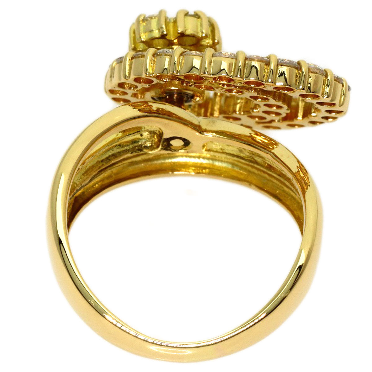 1ct Diamond Ring K18 Yellow Gold 6.4g　Ladies