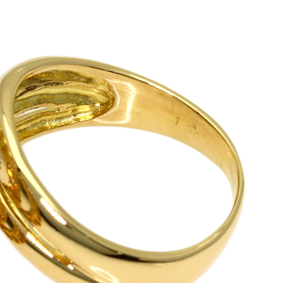 1ct Diamond Ring K18 Yellow Gold 6.4g　Ladies