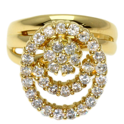 1ct Diamond Ring K18 Yellow Gold 6.4g　Ladies