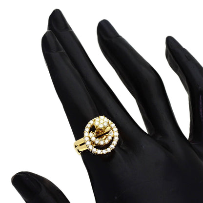 1ct Diamond Ring K18 Yellow Gold 6.4g　Ladies