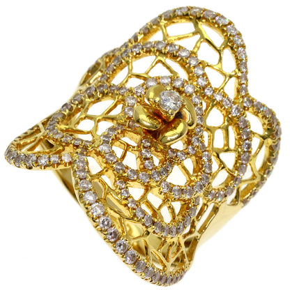 1.08ct Diamond Ring K18 Yellow Gold 7.9g　Ladies