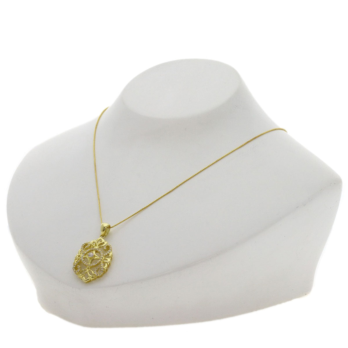 0.5ct Diamond Necklace K18 Yellow Gold 6.9g　Ladies