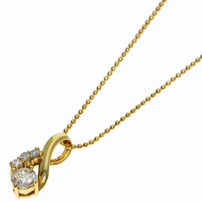 0.32ct Diamond Necklace K18 Yellow Gold 2.8g　Ladies