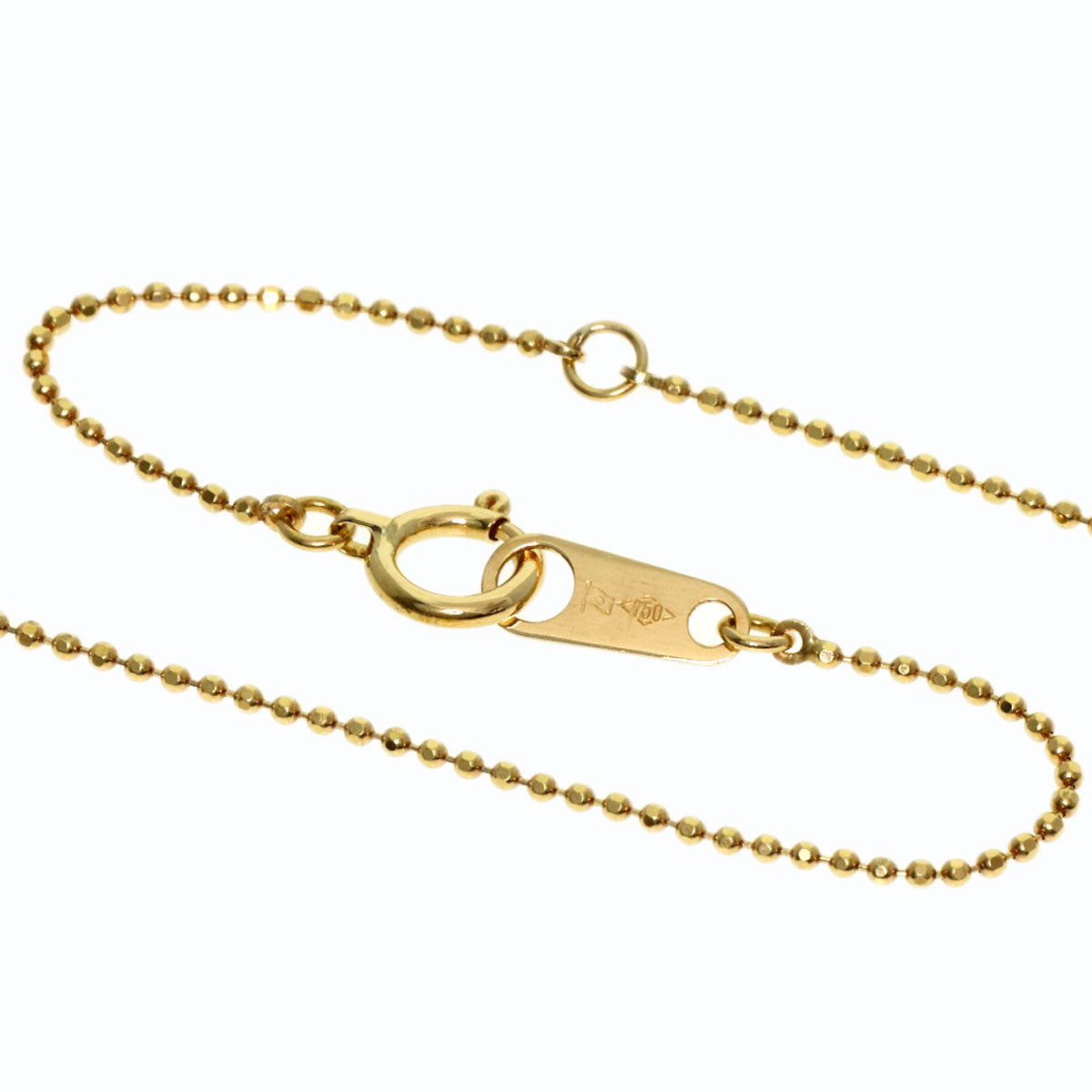 0.32ct Diamond Necklace K18 Yellow Gold 2.8g　Ladies