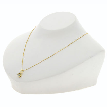 0.32ct Diamond Necklace K18 Yellow Gold 2.8g　Ladies