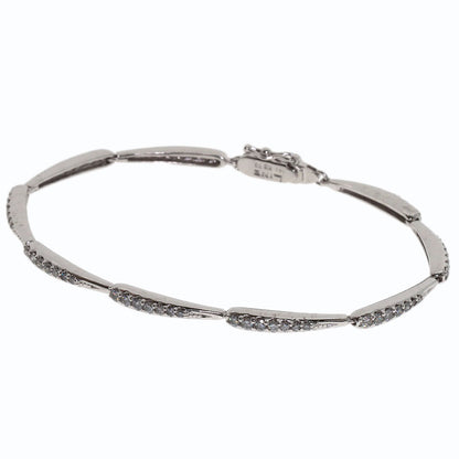 LINE Diamond Bracelet K18 White Gold Ladies [Used]
