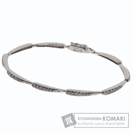 LINE Diamond Bracelet K18 White Gold Ladies [Used]