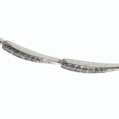LINE Diamond Bracelet K18 White Gold Ladies [Used]