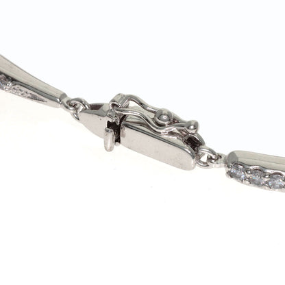 LINE Diamond Bracelet K18 White Gold Ladies [Used]