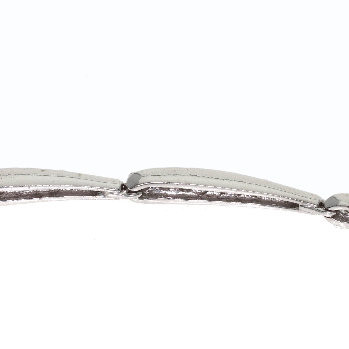 LINE Diamond Bracelet K18 White Gold Ladies [Used]