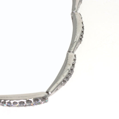 LINE Diamond Bracelet K18 White Gold Ladies [Used]