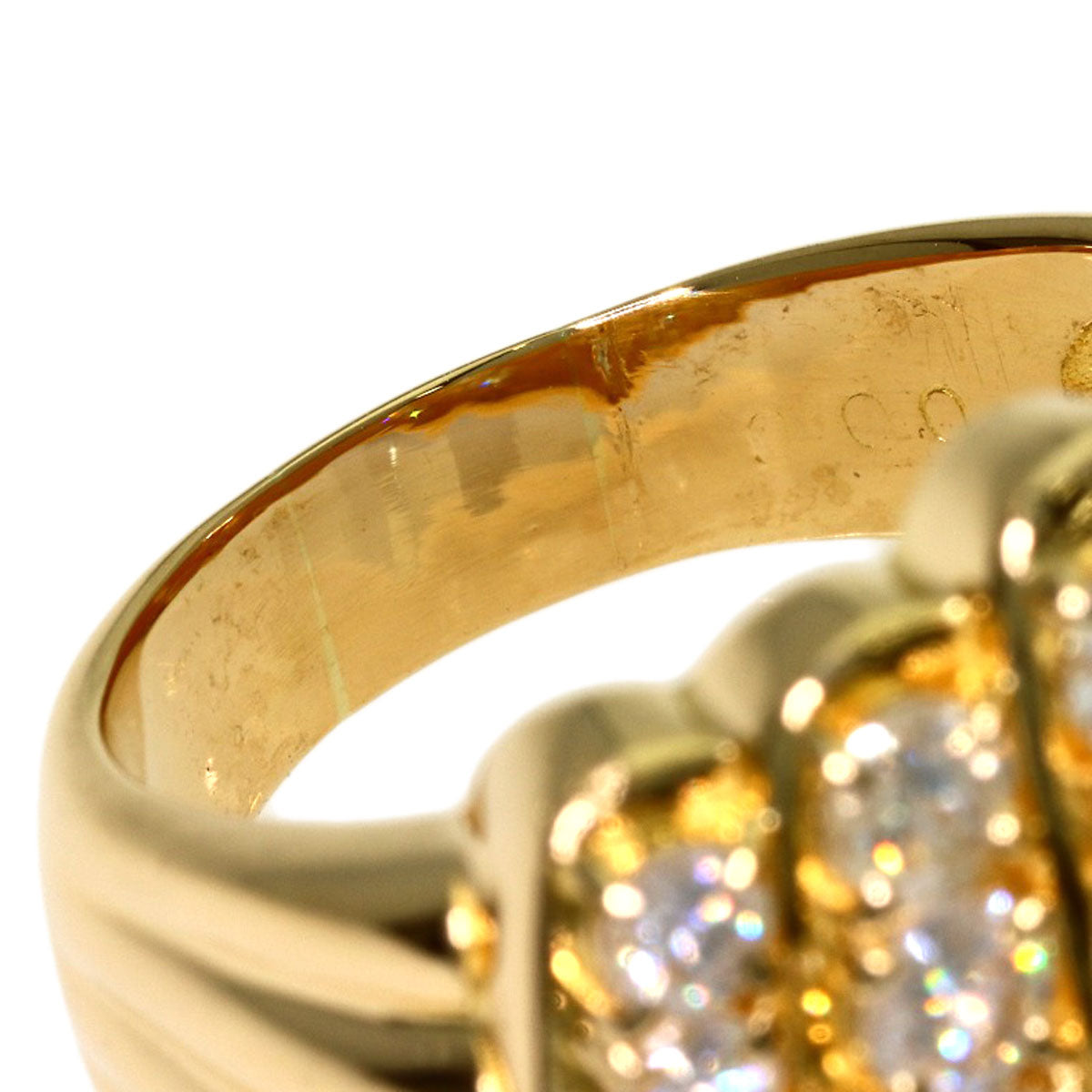 3ct Diamond Ring K18 Yellow Gold 11.33g　Ladies