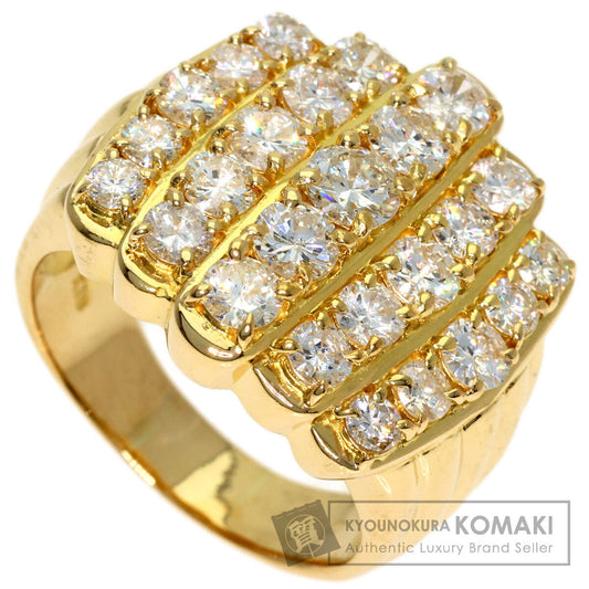3ct Diamond Ring K18 Yellow Gold 11.33g　Ladies