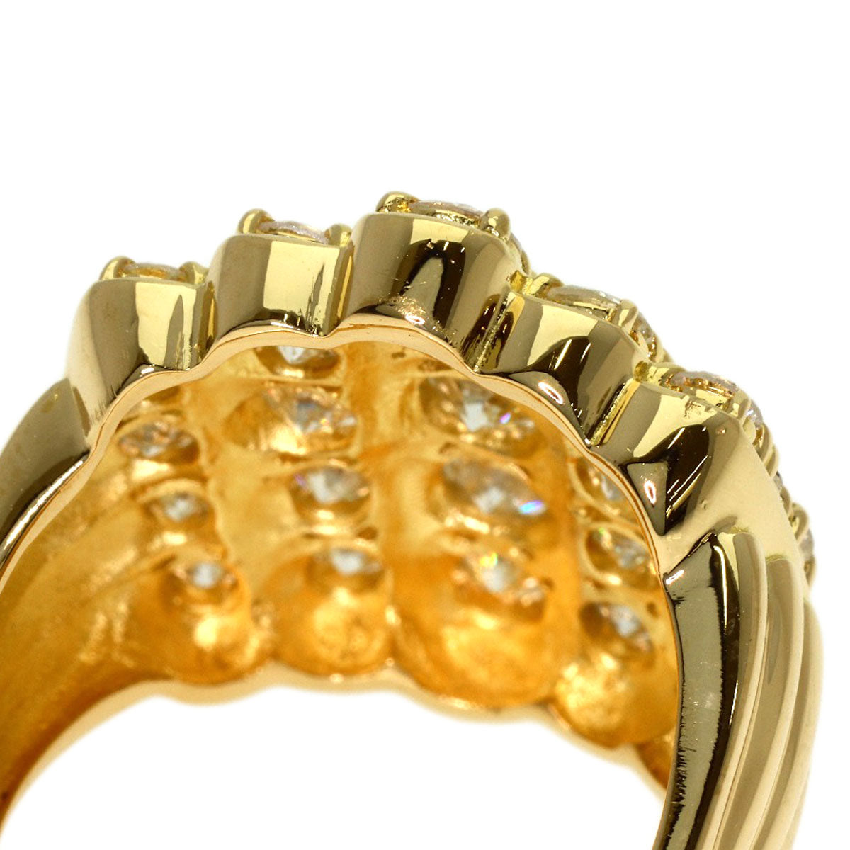 3ct Diamond Ring K18 Yellow Gold 11.33g　Ladies