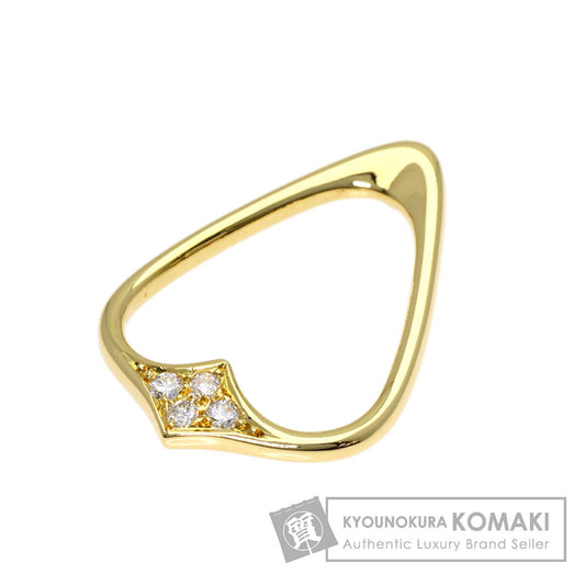 MIKIMOTO Diamond Pendant top K18 Yellow Gold Ladies [Used]
