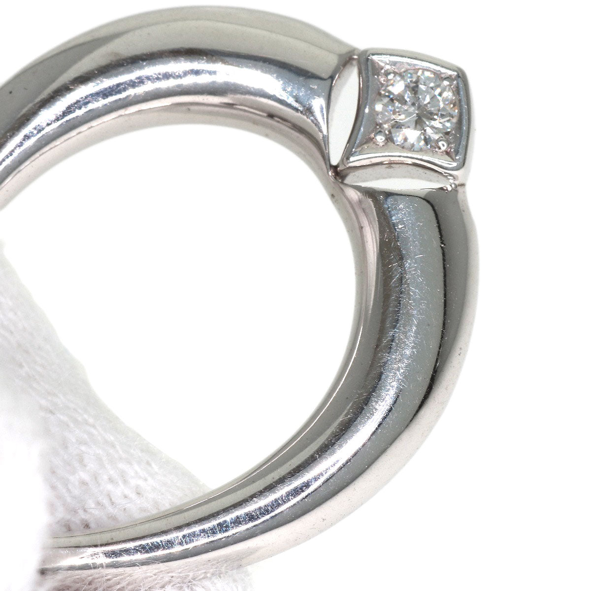 WALTHAM swing diamond Pendant top K18 White Gold Ladies [Used]